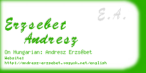 erzsebet andresz business card