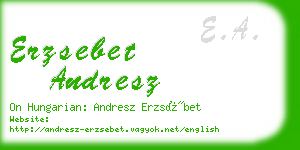 erzsebet andresz business card